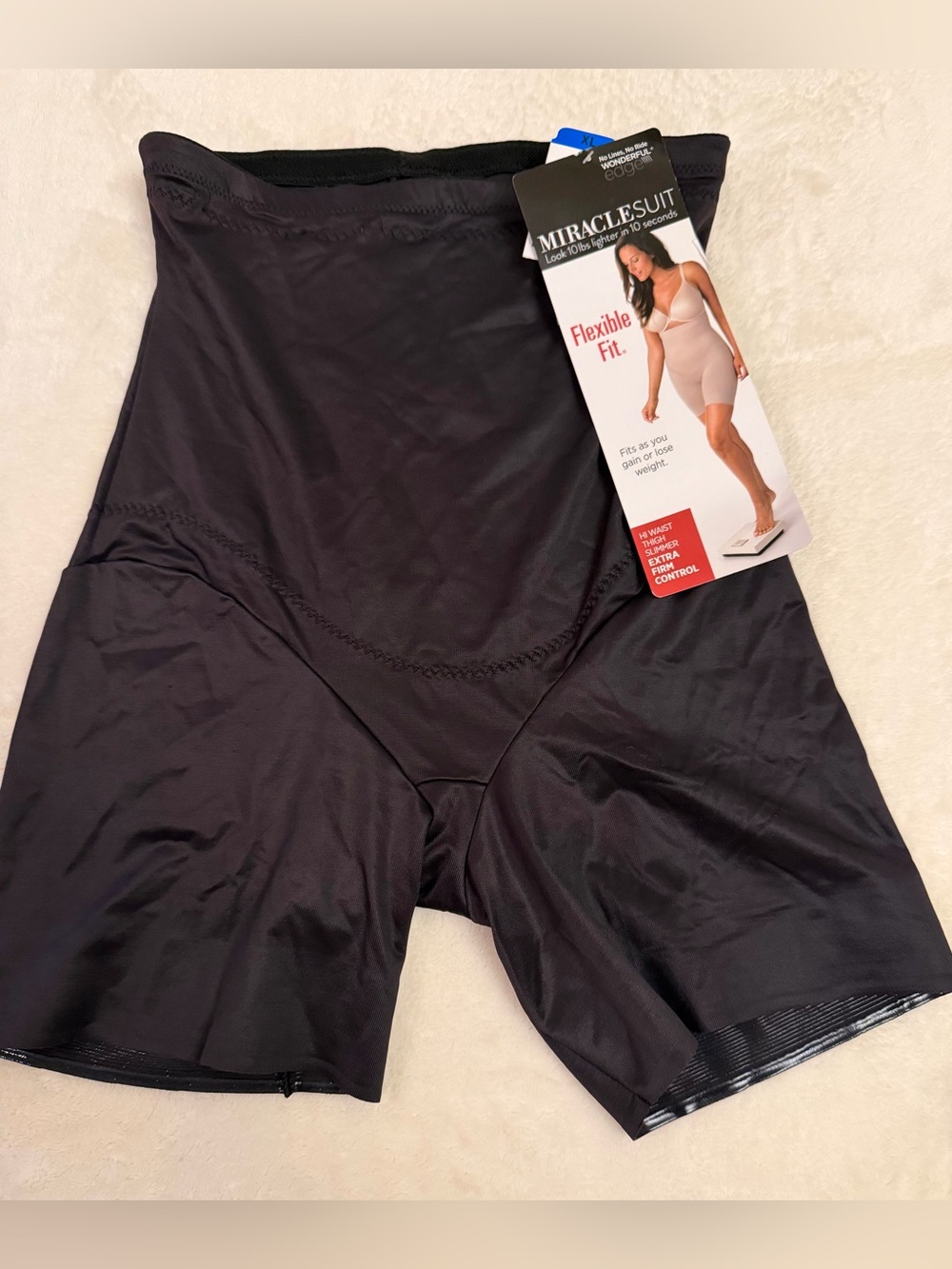 Miraclesuit High Waist Thigh Slimmer Shapewear Black Size XL, NWT